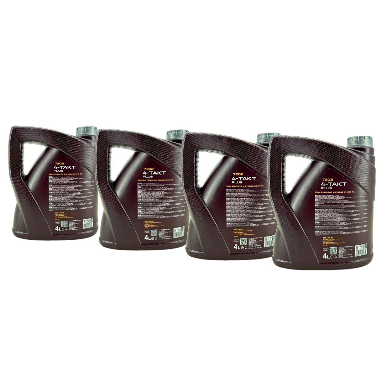 Mannol 4-Takt Plus 10W-40 4x4 Liter