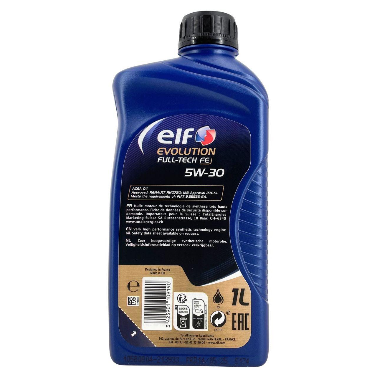 Elf Evolution Fulltech FE 5W-30 1 Liter