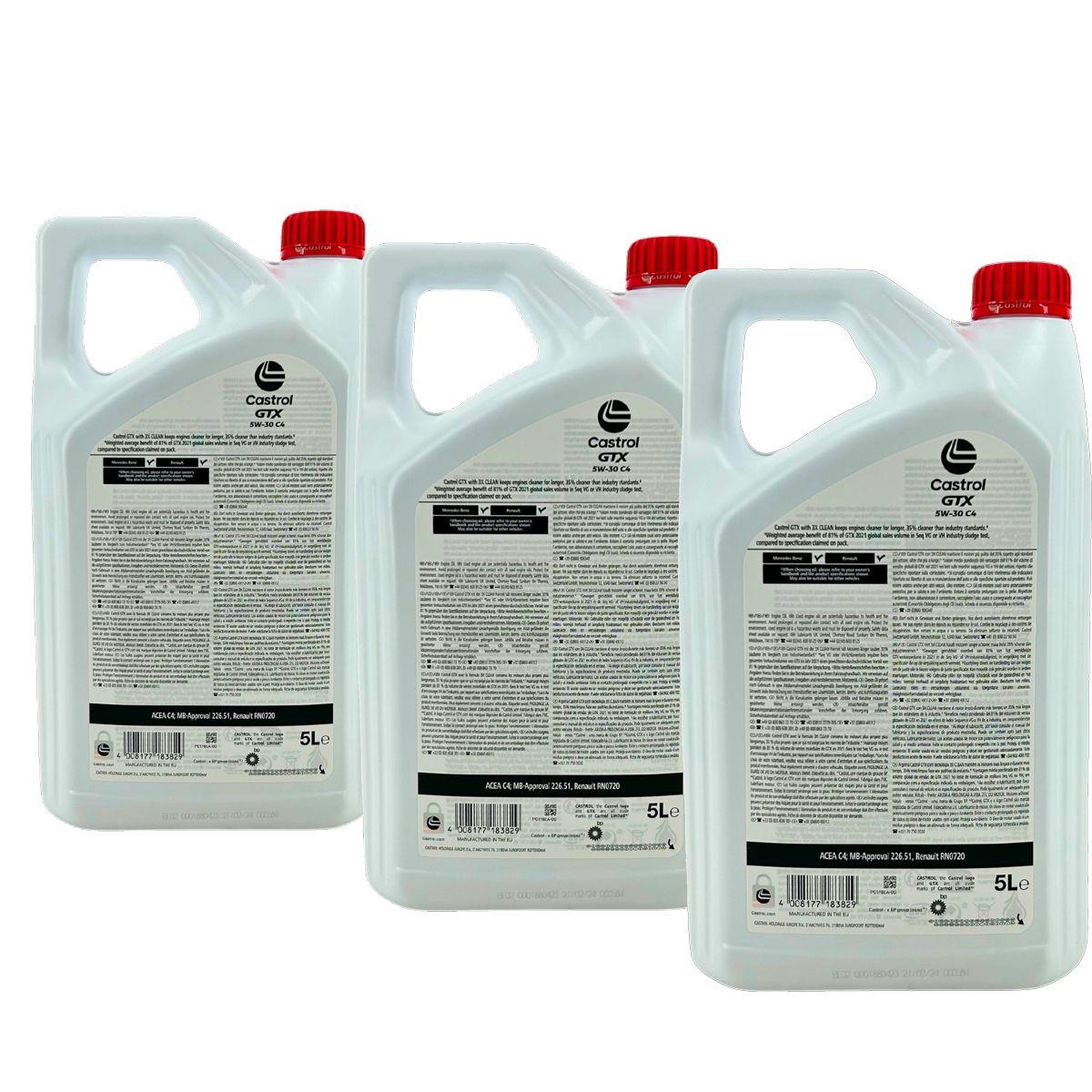 Castrol GTX 5W-30 C4 3x5 Liter