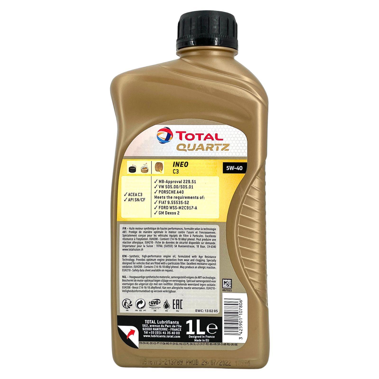 Total Quartz Ineo C3 5W-40 1 Liter