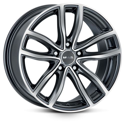 MAK FAHR gun metal mirror face 9.0Jx18 5x112 ET44