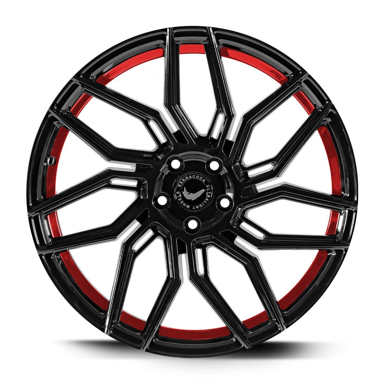 BARRACUDA DRAGOON Higloss-Black undercut Trimline red 10.0Jx20 5x112 ET20