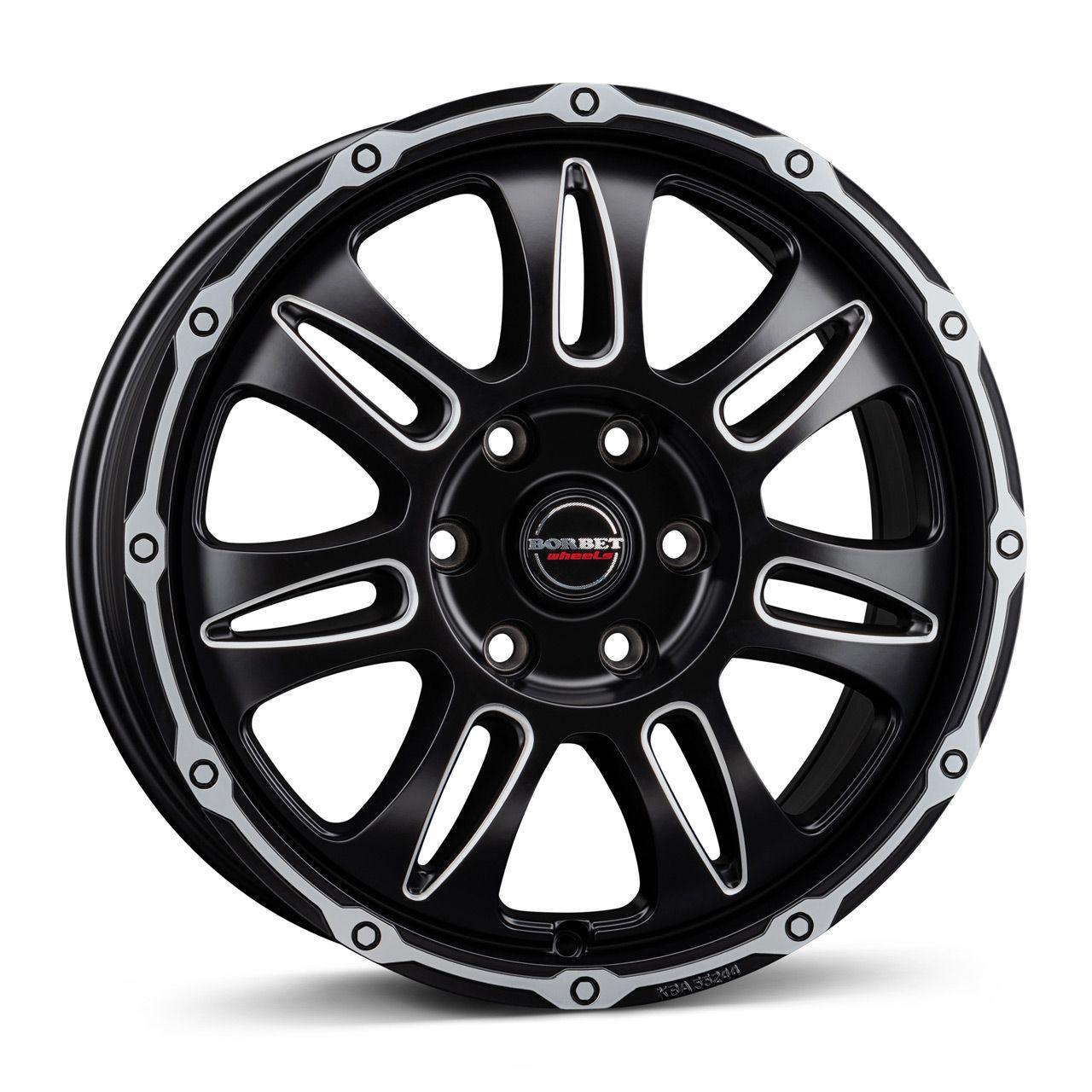 BORBET DESIGN CW8 black rim window polished matt 8.0Jx18 5x114.3 ET38