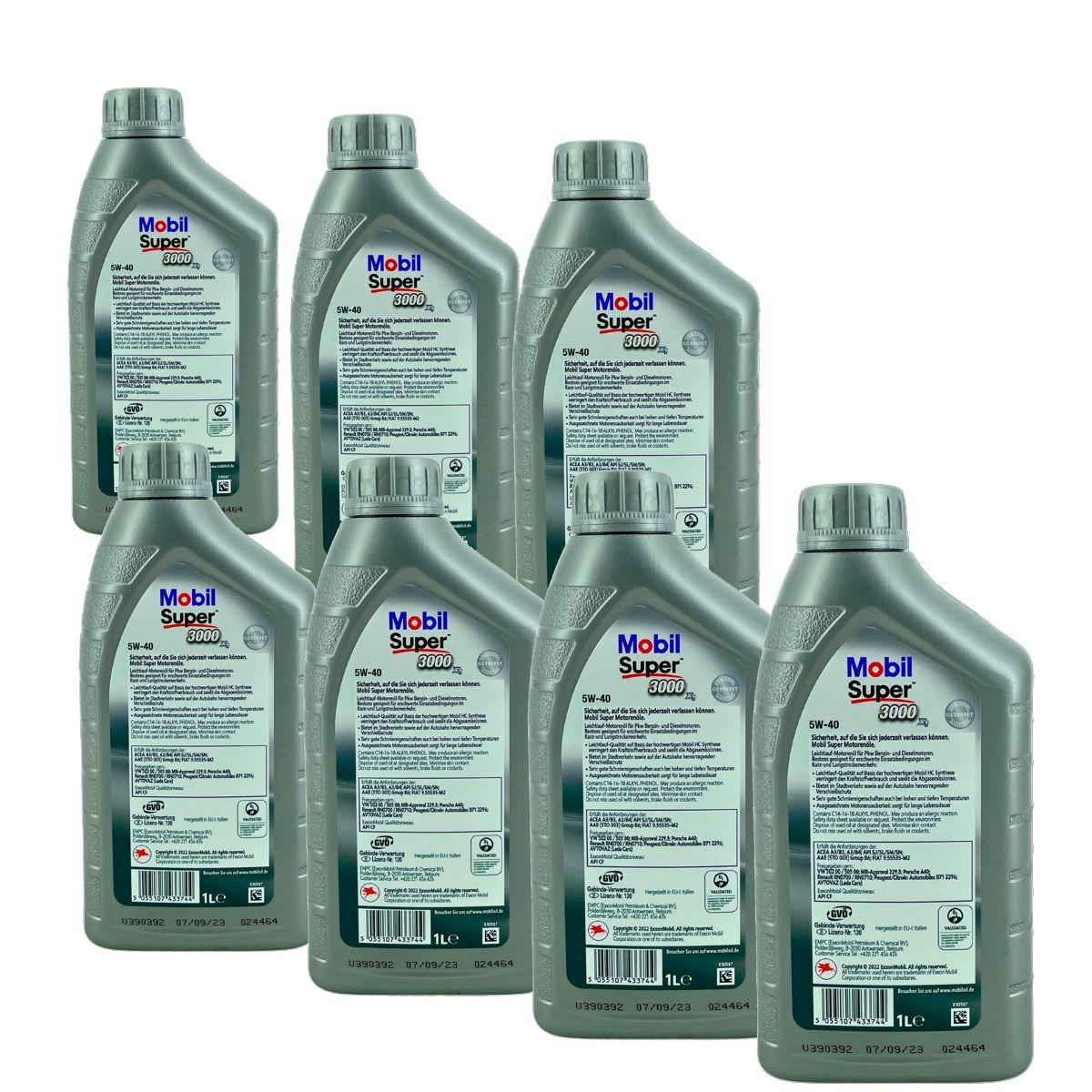 Mobil Super 3000 X1 5W-40 7x1 Liter