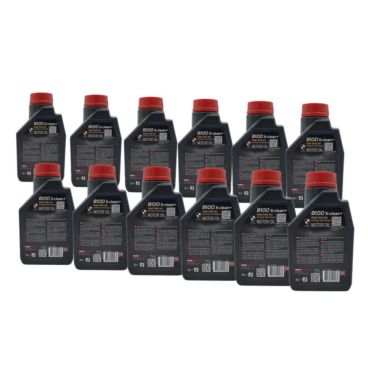 Motul 8100 X-clean+ 5W-30 12x1 Liter