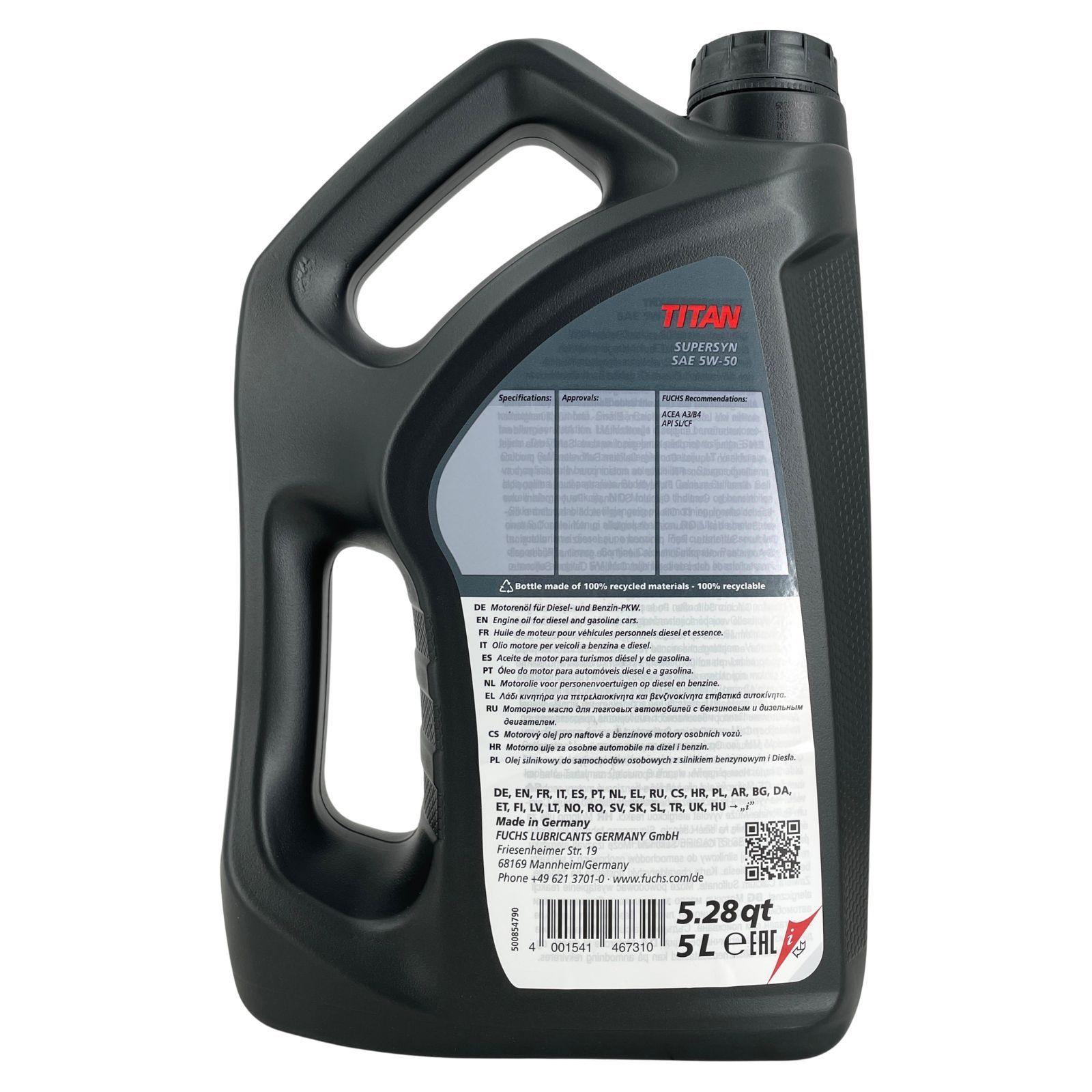 Fuchs Titan Supersyn 5W-50 5 Liter