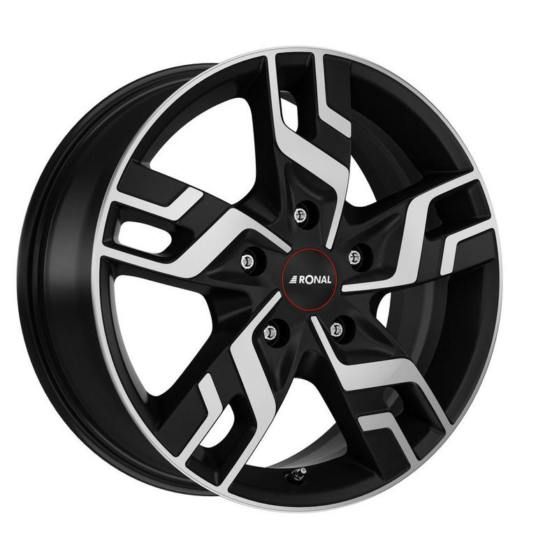 RONAL RONAL R64 jetblack-matt-frontkopiert 7.0Jx17 5x130 ET60