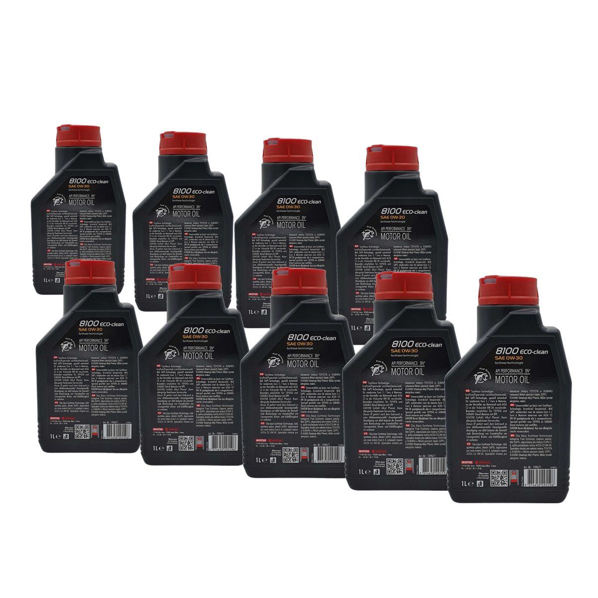 Motul 8100 Eco-clean 0W-30 9x1 Liter