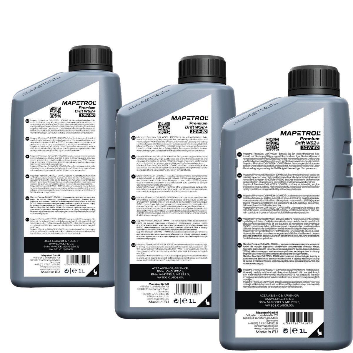 Mapetrol Premium Drift WS2+ 10W-60 3x1 Liter