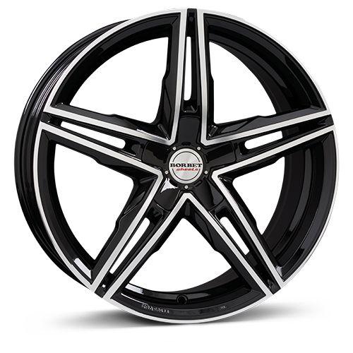 BORBET DESIGN XRS glanzschwarz poliert 8.0Jx18 5x112 ET40