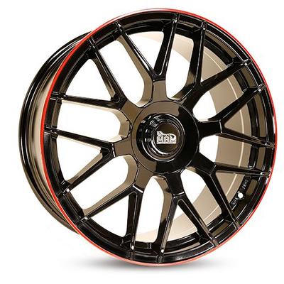 MAM WHEELS MAM GT1 black painted lip red 8.5Jx19 5x100 ET45