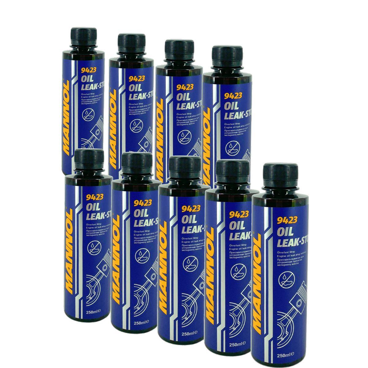 Mannol Oil Leak-Stop Motordichtmittel Ölverlust-Stop Additiv 9x250 ML
