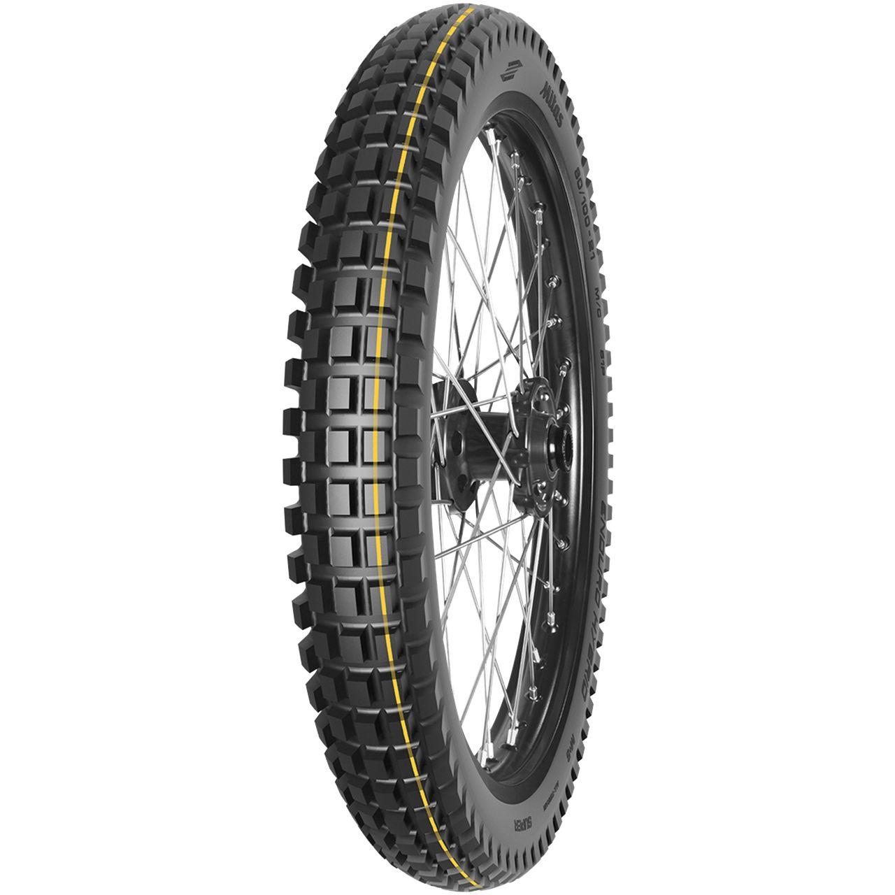 MITAS 110/90 - 19 M/C TL/TT 62P ENDURO HYBRID SUPER (YELLOW) M+S (IND)