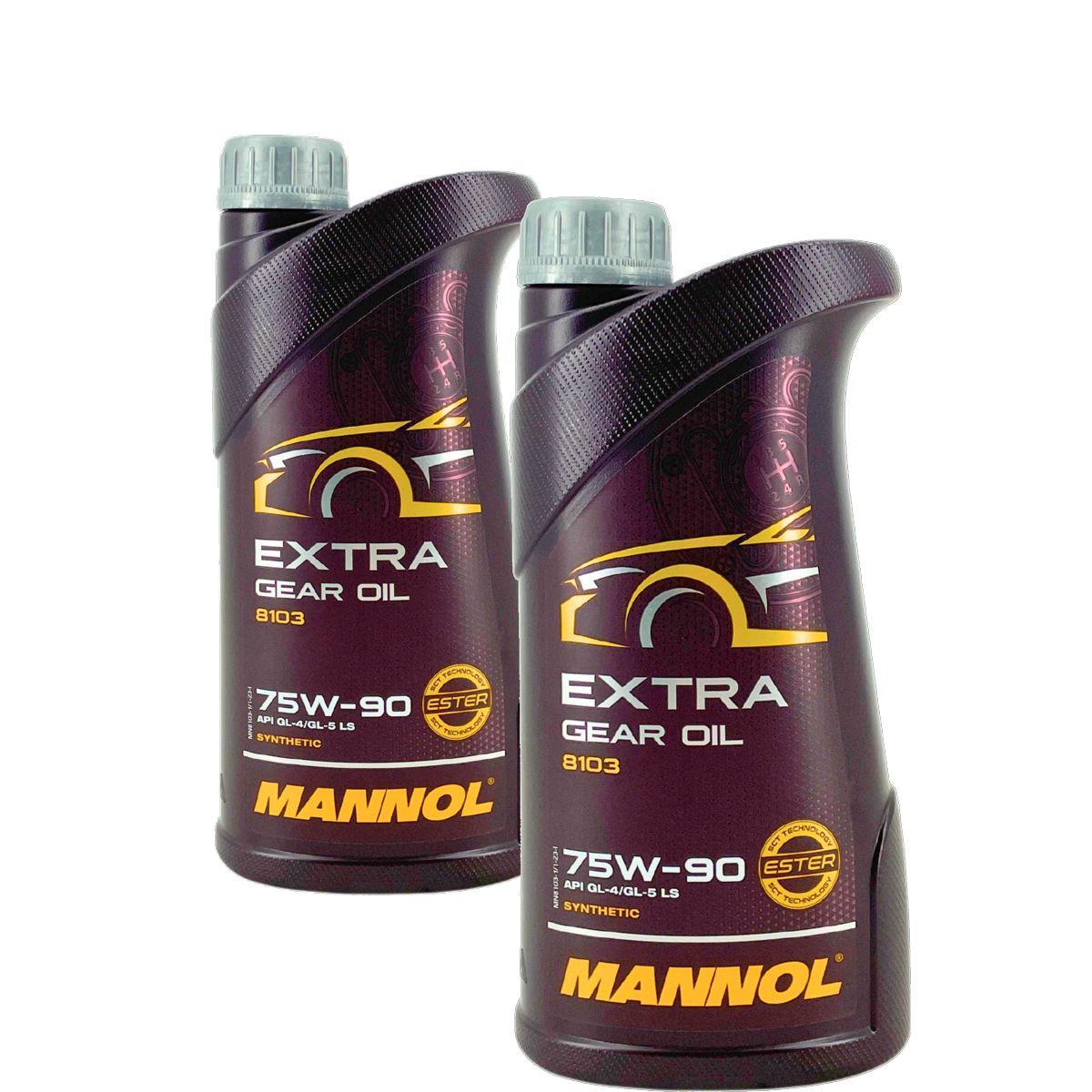 Mannol Extra Gear Oil Getriebeöl 75W-90 GL-4/GL-5 LS 2x1 Liter