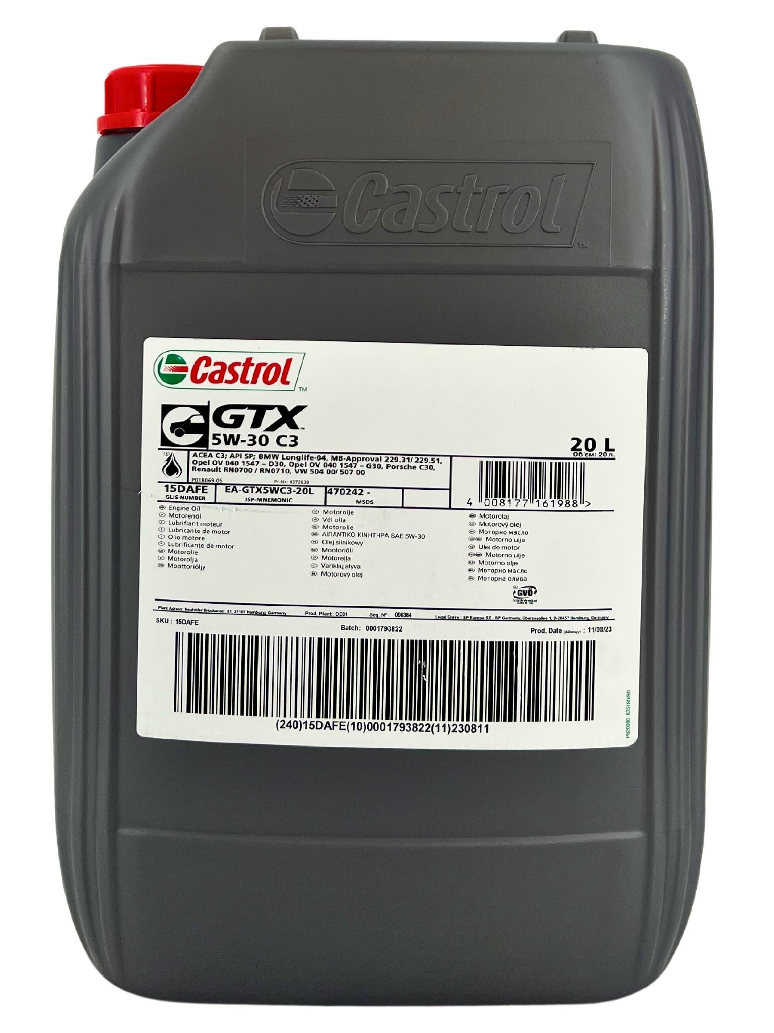 Castrol GTX 5W-30 C3 20 Liter