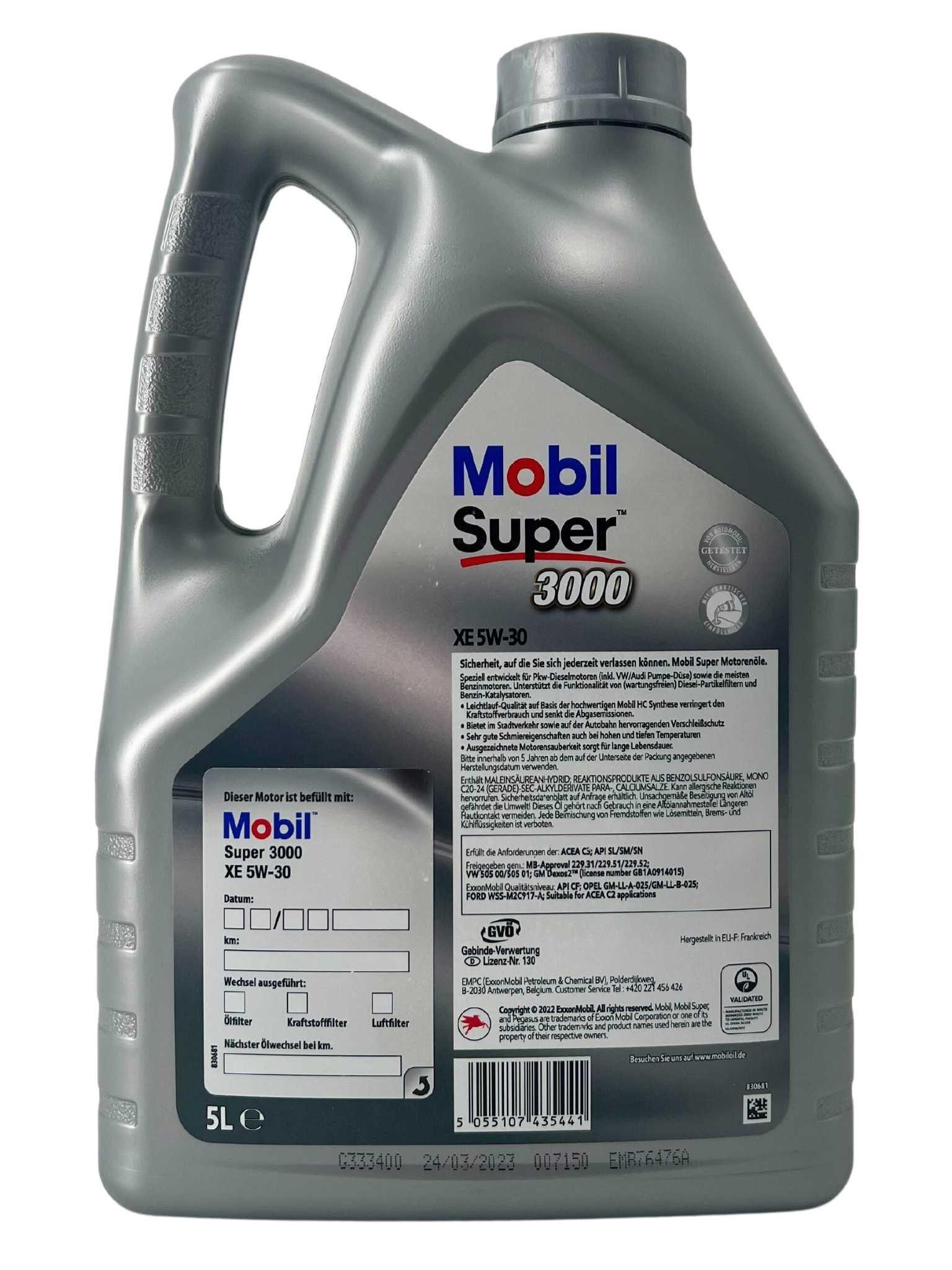 Mobil Super 3000 XE 5W-30 5 Liter