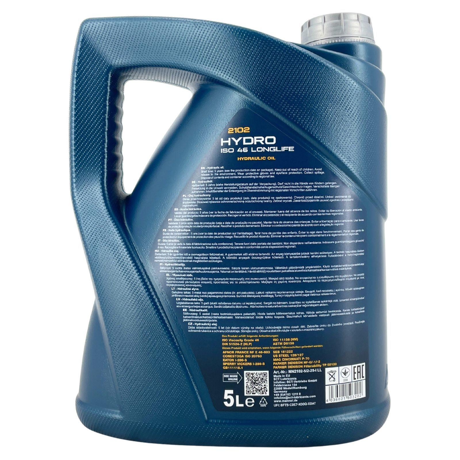 Mannol Hydro ISO 46 Longlife 5 Liter