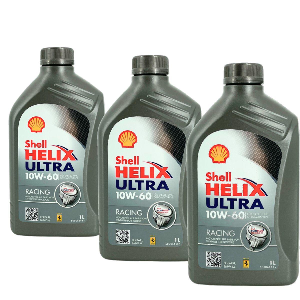 Shell Helix Ultra Racing 10W-60 3x1 Liter