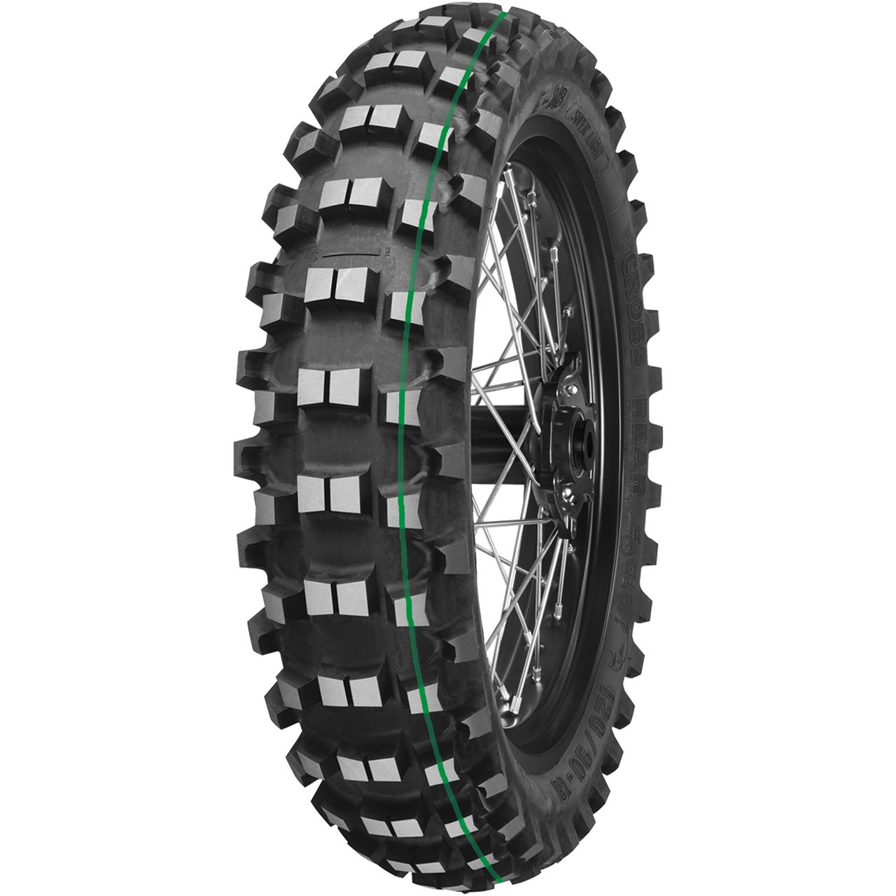 MITAS C-18 SUPER LIGHT 110/100 - 18 TT 64R GREEN STRIPE REAR