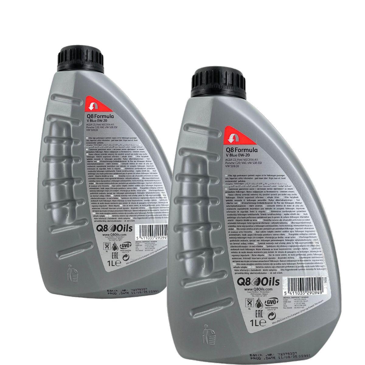 Q8 Formula V Blue 0W-20 2x1 Liter