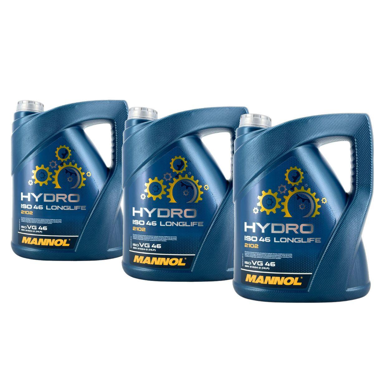 Mannol Hydro ISO 46 Longlife 3x5 Liter
