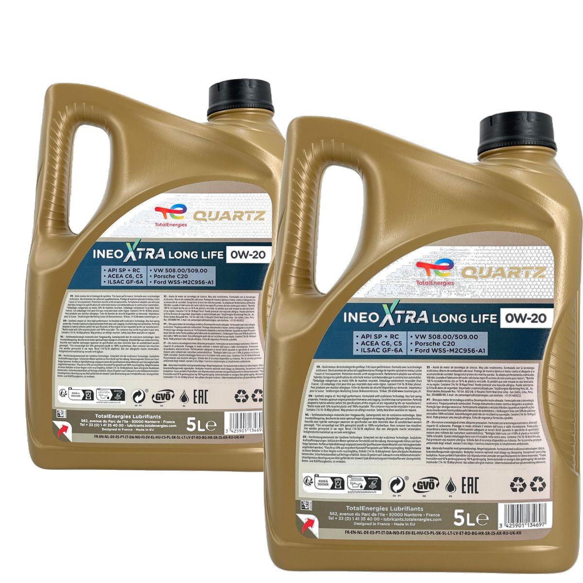 Total Quartz Ineo Xtra Longlife 0W-20 2x5 Liter