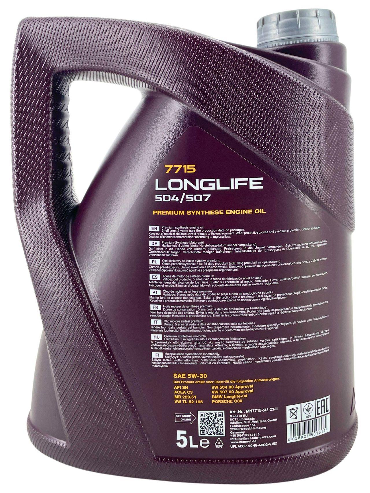 Mannol Longlife 504/507 5W-30 5 Liter