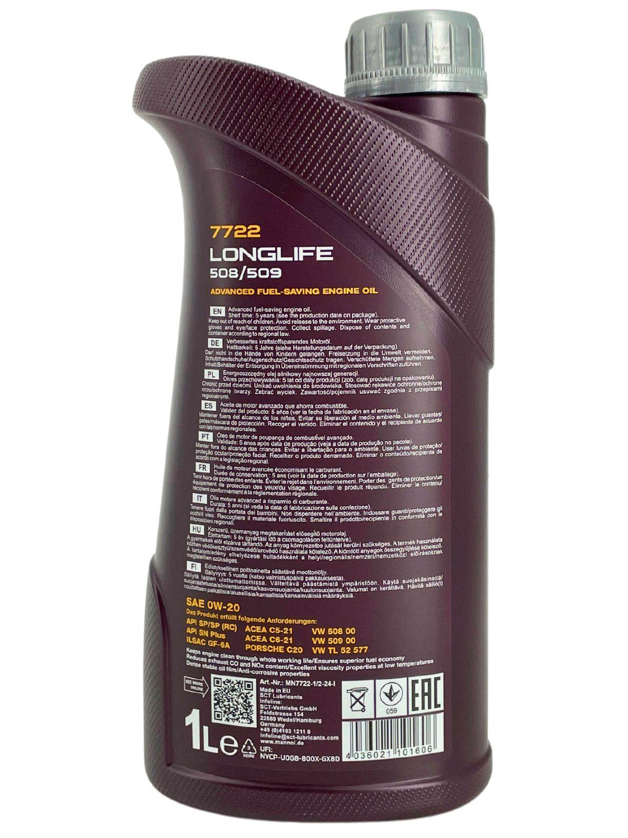 Mannol Longlife 508/509 0W-20 1 Liter
