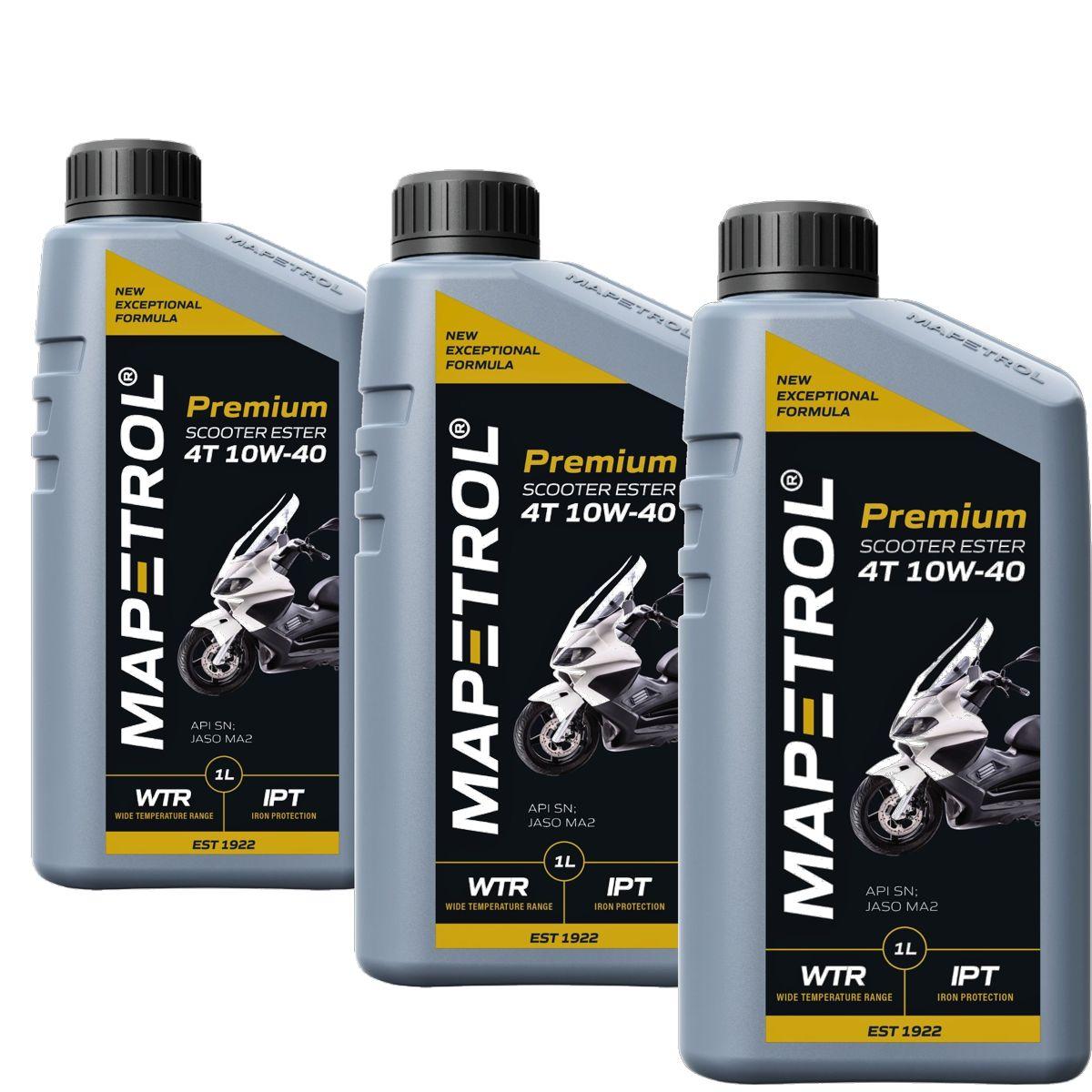 Mapetrol Premium Scooter Ester 4T 10W-40 3x1 Liter
