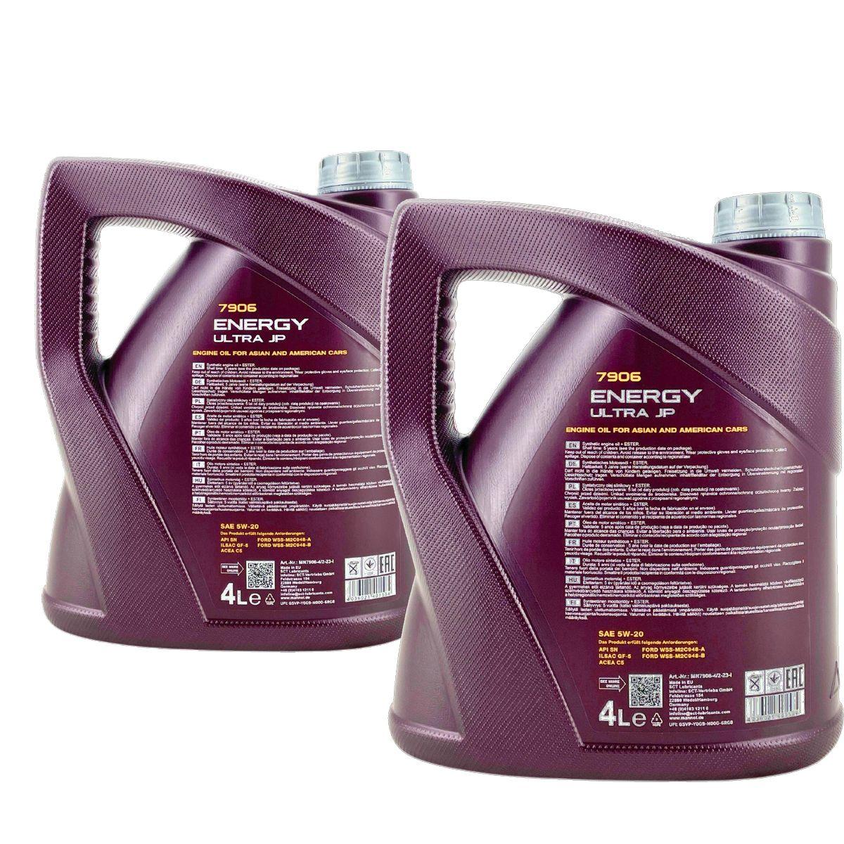 Mannol Energy Ultra JP 5W-20 2x4 Liter