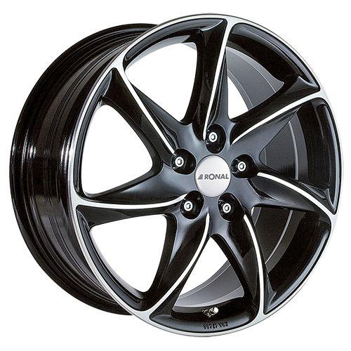RONAL RONAL R51-5 TREND jetblack-frontkopiert 7.0Jx16 5x100 ET38