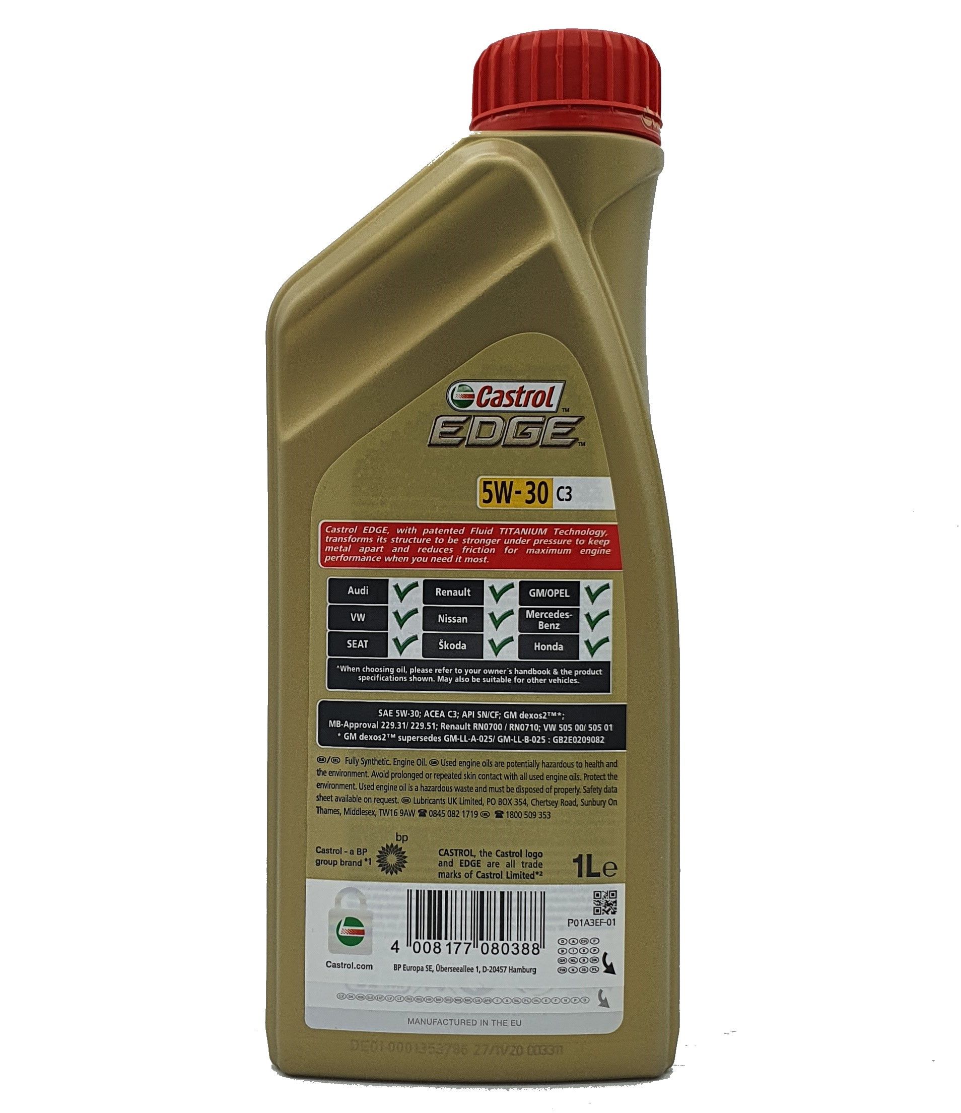 Castrol 15669e Edge Motoröl Titanium Fst 5w 30 Castrol Edge Fluid Titanium 5W-30 C3 1 Liter | G11595488