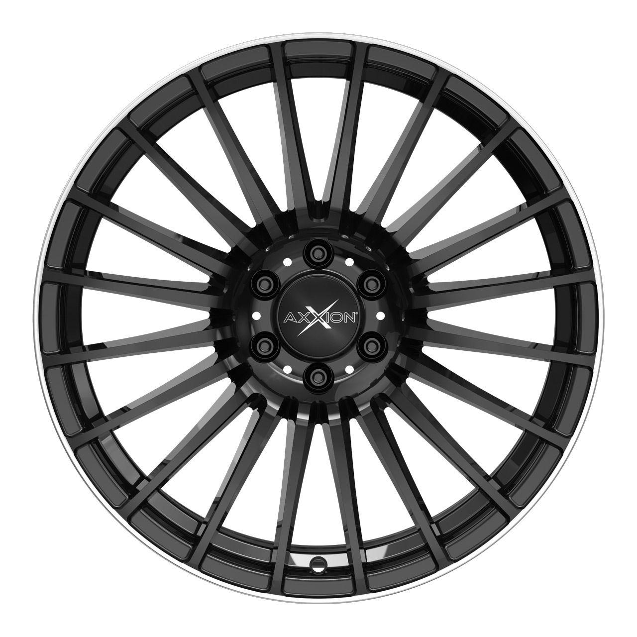 AXXION AX5 Glossy black with full machined lip 8.0Jx18 5x108 ET45