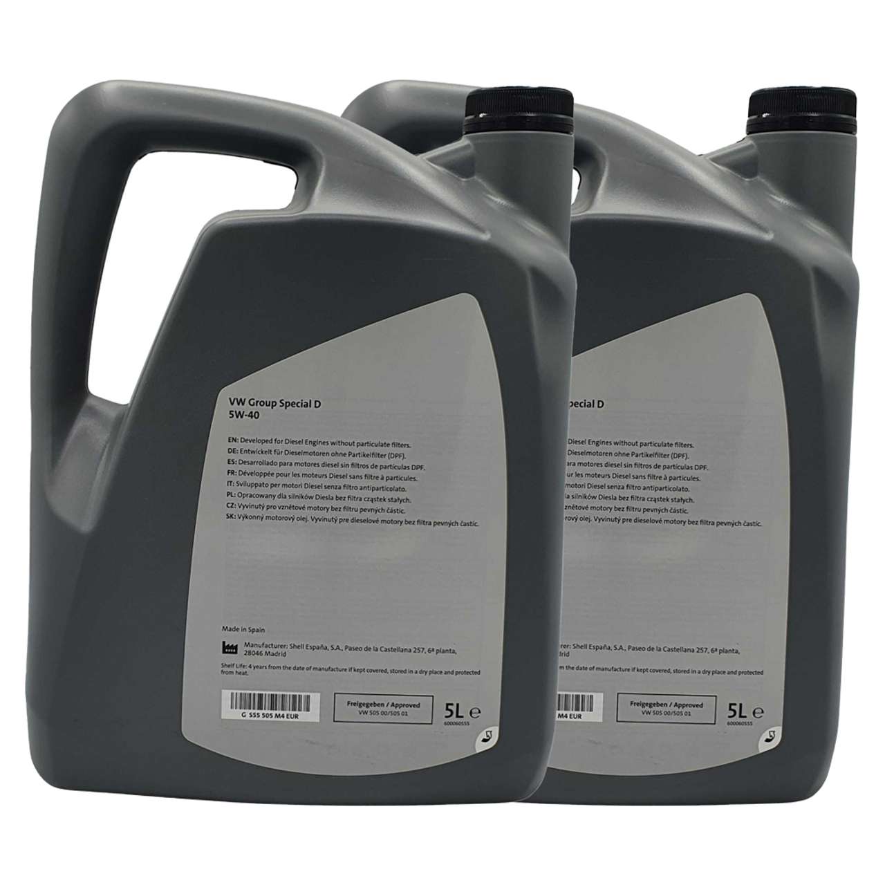 Original VW Audi Seat Skoda Special D SAE 5W-40 505.00 / 505.01 2x5 ...