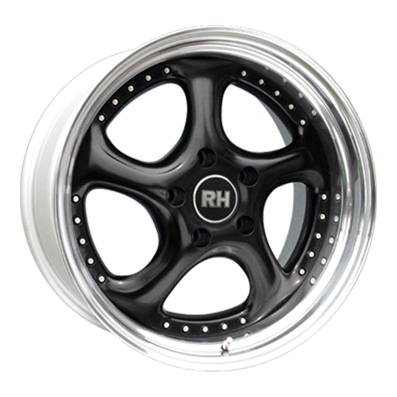 RH TURBO P schwarz Horn hochglanz poliert 8.0Jx18 5x112 ET69