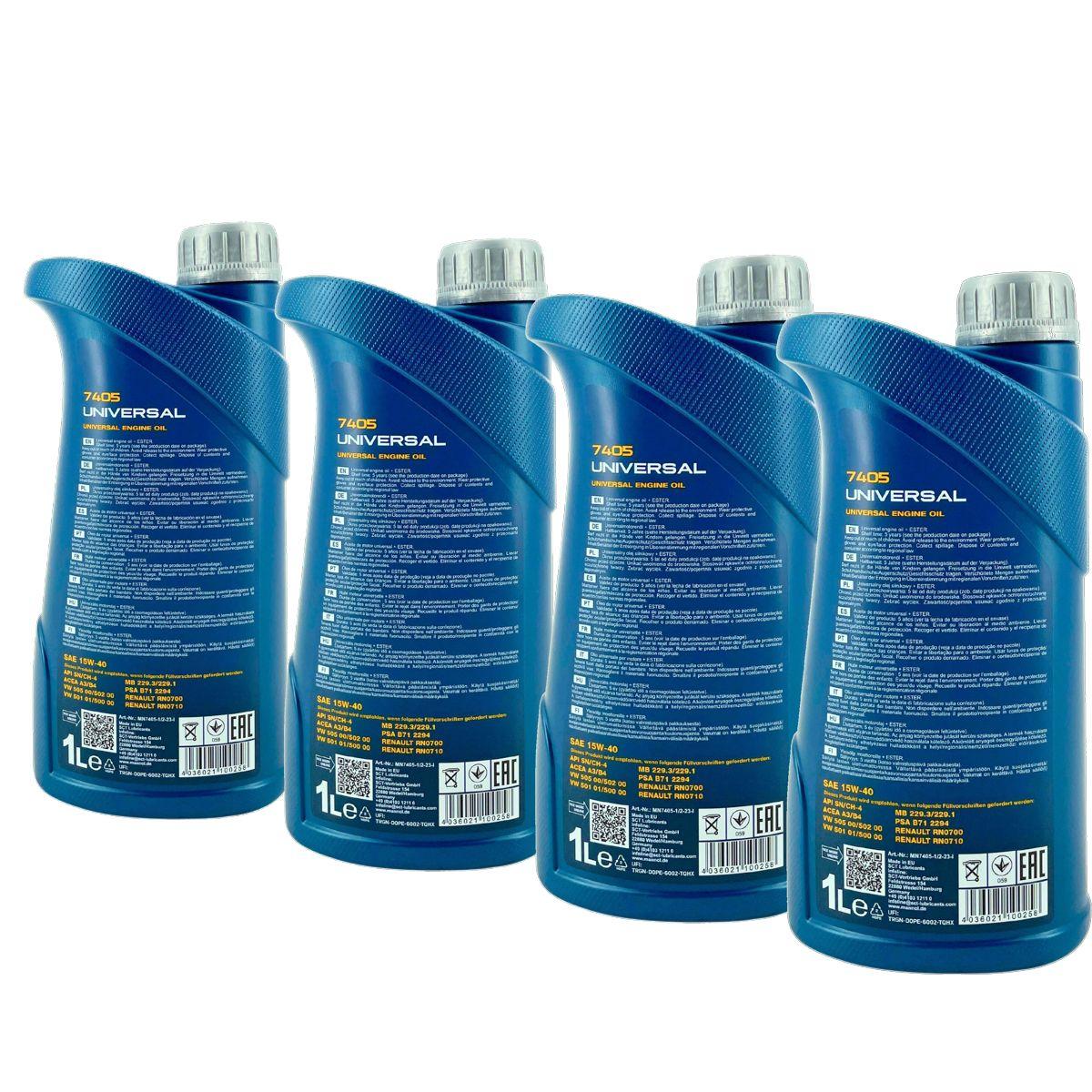Mannol Universal 15W-40 4x1 Liter