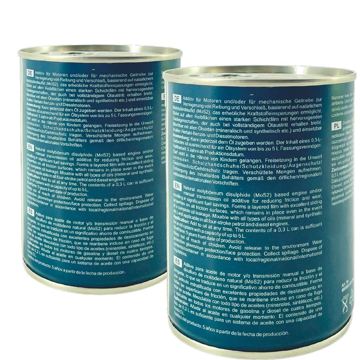 Mannol Molibden Additive Motoröl und Schaltgetriebeöl Additiv 2x300 ML