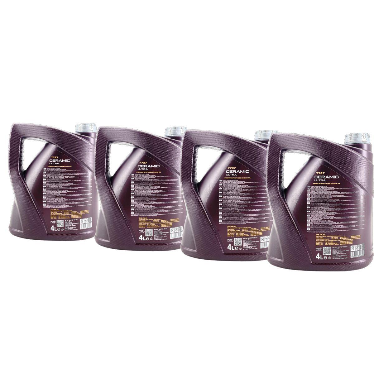 Mannol Ceramic Ultra 5W-40 4x4 Liter