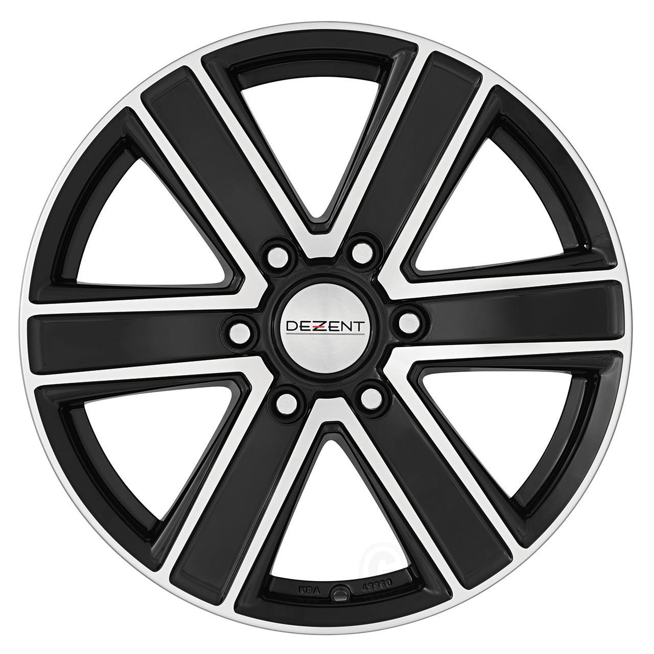 Dezent Tj Black front polished 8x18 6x139.7 ET35