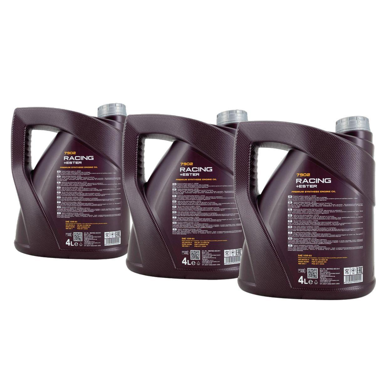 Mannol Racing + Ester 10W-60 3x4 Liter