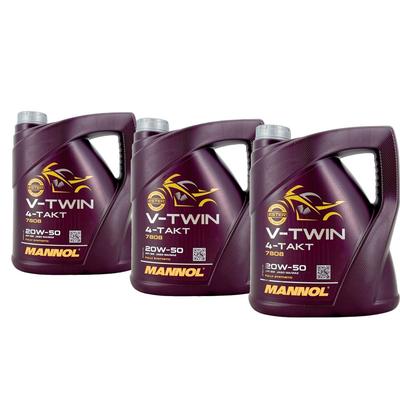 Mannol V-Twin 4-Takt 20W-50 3x4 Liter