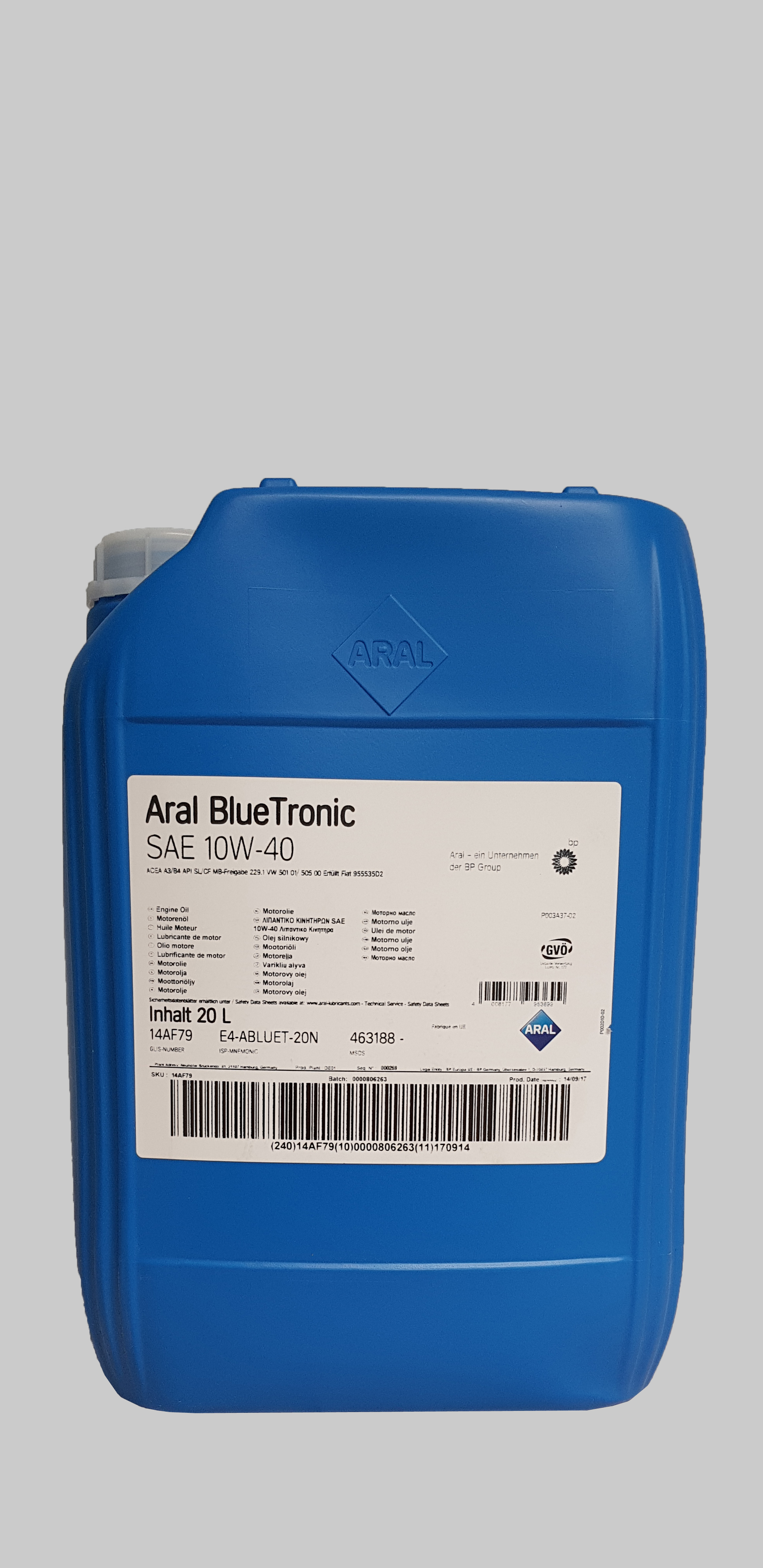 Aral BlueTronic 10W-40 20 Liter
