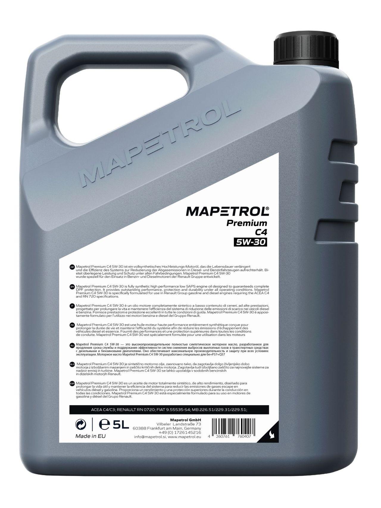 Mapetrol Premium C4 5W-30 5 Liter