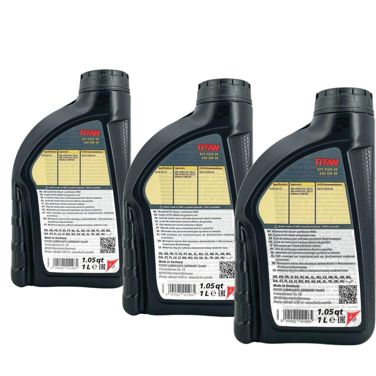 Fuchs Titan GT1 Flex 34 5W-30 3x1 Liter