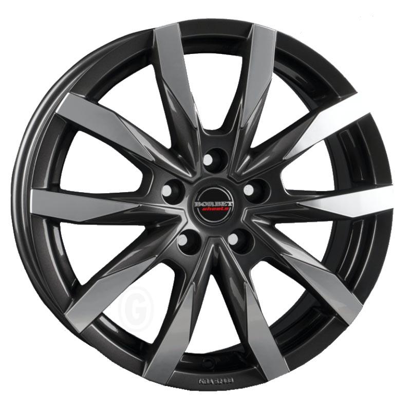 Borbet Cw5 Mistral anthracite glossy polished 7.5x18 5x112 ET48