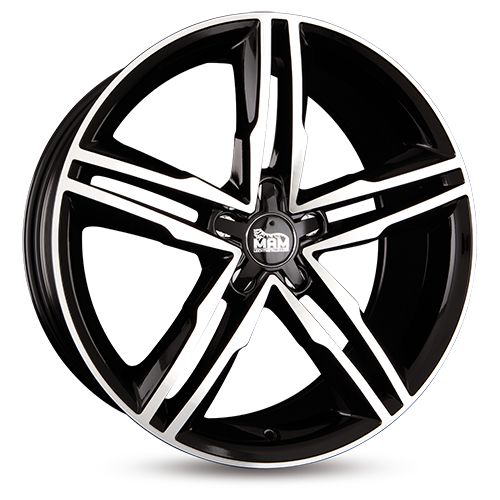 MAM MAM A1 black front polished 8.0Jx19 5x112 ET30
