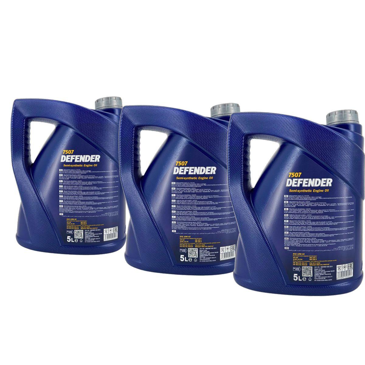 Mannol Defender 10W-40 3x5 Liter