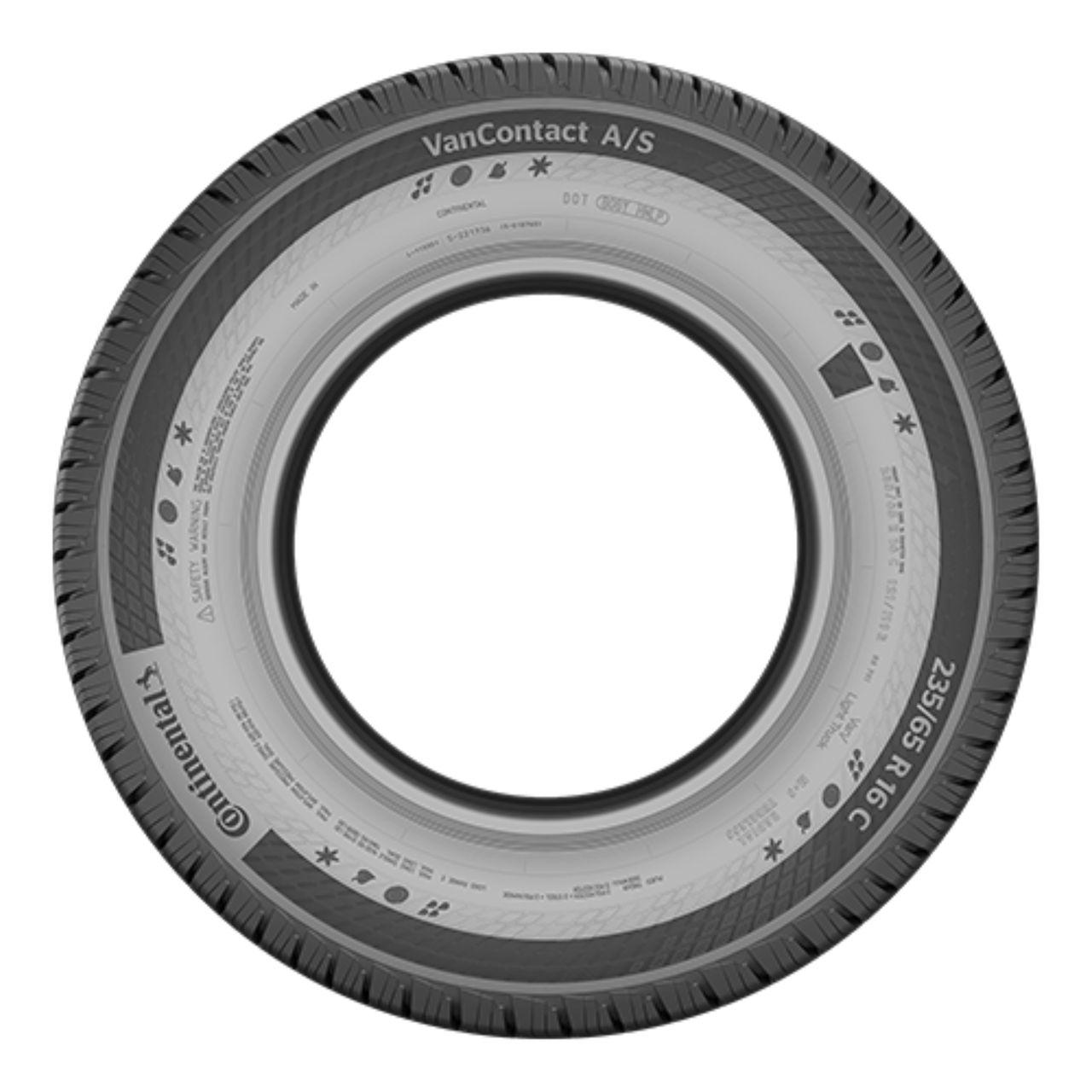 CONTINENTAL VANCONTACT A/S 225/75R16C 121/120R BSW