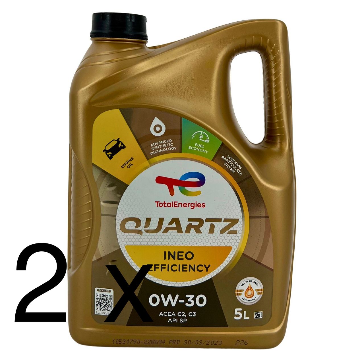 Total Quartz Ineo Efficiency 0W-30 2x5 Liter