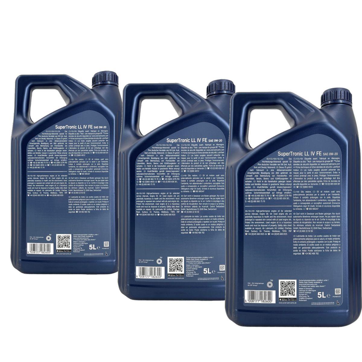 Aral SuperTronic LL IV FE 0W-20 3x5 Liter